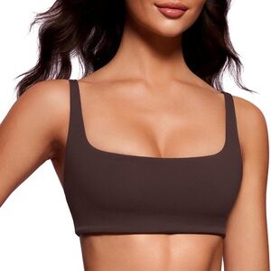 CRZ YOGA Butterluxe Square Neck Spaghetti Strap Sports Bra